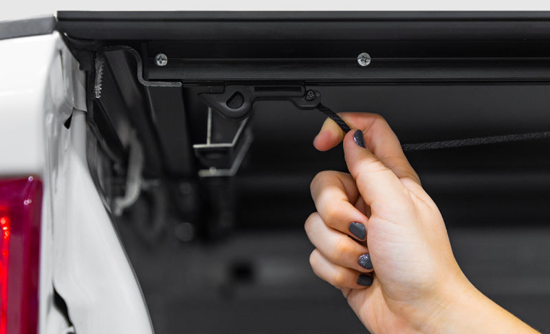 Access LOMAX Tri-Fold Cover 2022 Toyota Tundra 5Ft./6in. Bed w/ deck rail - Matte Black B1050099 B1050099 User 2