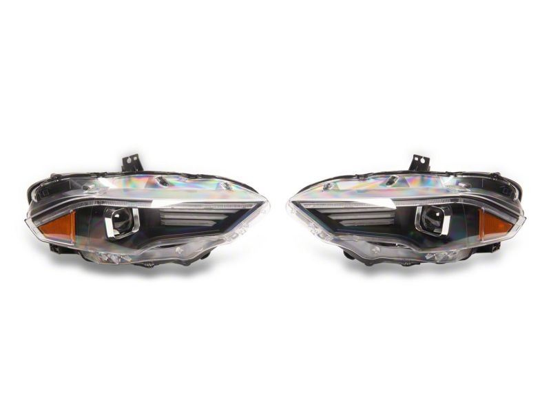 Raxiom 18-23 Ford Mustang GT EcoBoost LED Projector Headlights- Blk Housing (Clear Lens) 407614 407614 Photo - Close Up