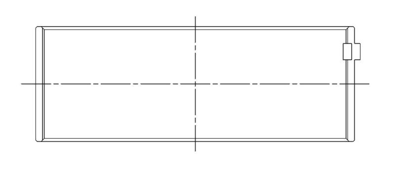 ACL Chev. V8 396-402-427-454 Narrowed Race Series with Dowel Engine Connecting Rod Bearing Set 8B743HND-010 8B743HND-010 Technical Drawing
