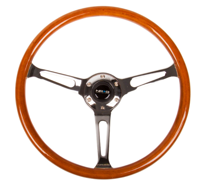 NRG Reinforced Classic Wood Grain Wheel, 360mm, 3 spoke center in chrome RST-360SL User 1