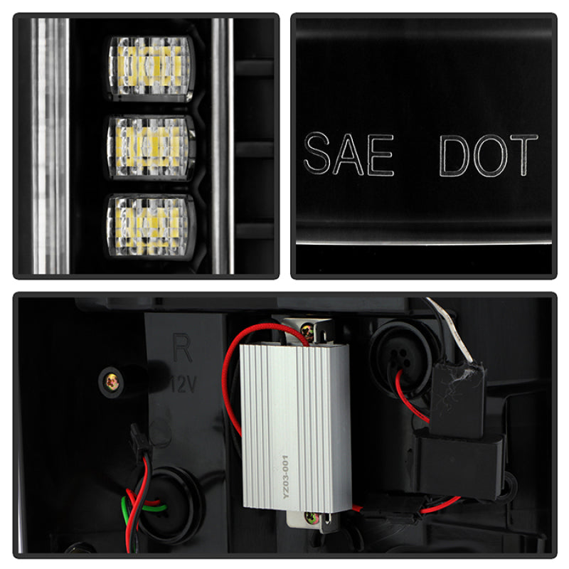 SPYDER 20-21 Ford F250 Superduty LED Tail Lights - Black (ALT-YD-FS20HAL-LED-BK) 5088659 5088659 Photo - Close Up