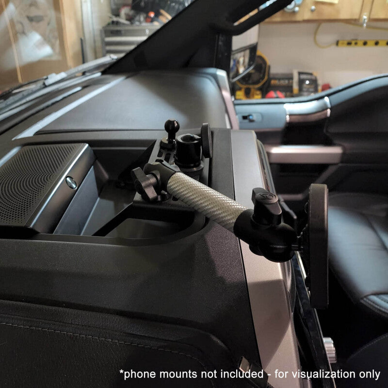 BuiltRight Industries 2022+ Ford Super Duty F-250/350/450 (w/ 12in Screen) Dash Mount 104065 104065 Photo - Mounted