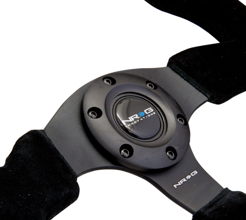 NRG Reinforced Steering Wheel- Suede Steering Wheel 320mm w/ Black Stitch RST-012S Photo - Primary