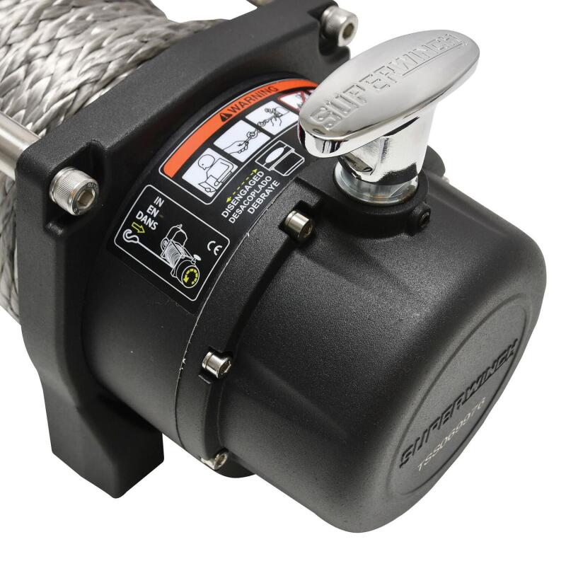 Superwinch 9500 LBS 12 VDC 3/8in x 80ft Synthetic Rope Tiger Shark 9500 Winch 1595201 1595201 Photo - Close Up
