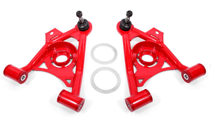 BMR Suspension BMR 79-93 Mustang Fox Lower Control A-Arm Front w/ Spring Pocket/Tall Ball Joint - Red AA037R AA037R Photo - Primary