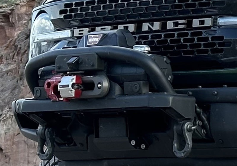 Ford Racing Factor 55 UltraHook w/Rope Guard - Red M-1821-UHR M-1821-UHR Photo - Mounted