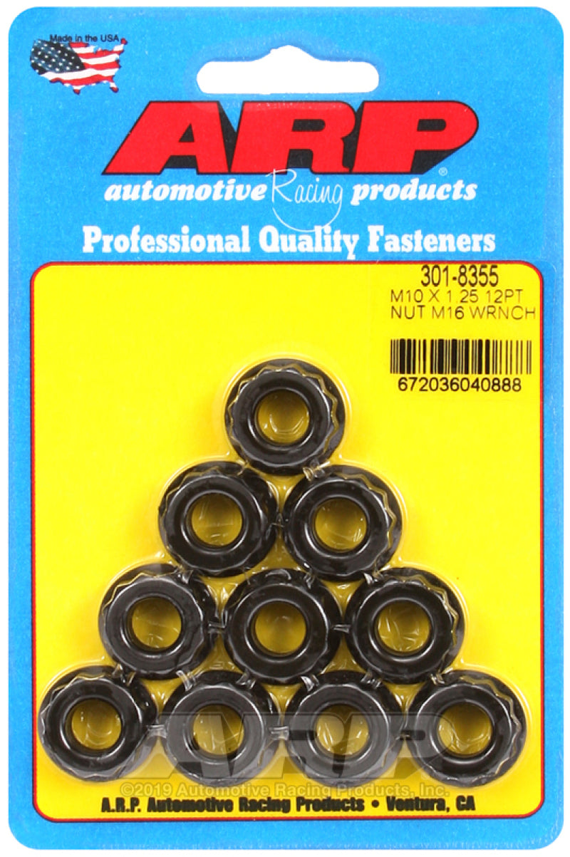 ARP M10 X 1.25 M16 socket 12pt nut kit 301-8355 Photo - Primary