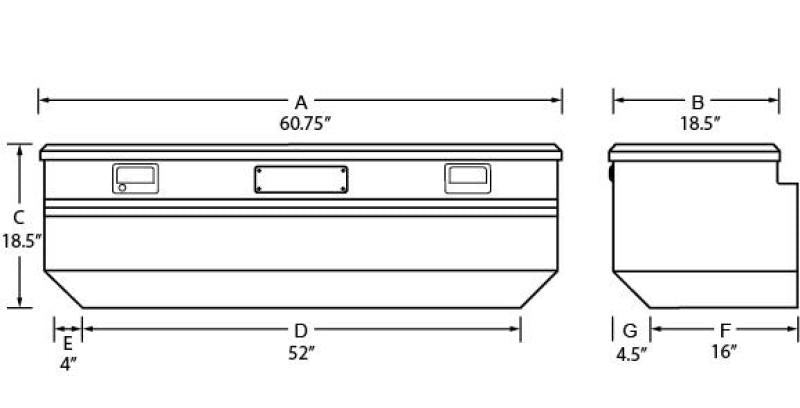 Tradesman Aluminum Flush Mount Truck Tool Box (60in.) - Black 79460T 79460T User 1