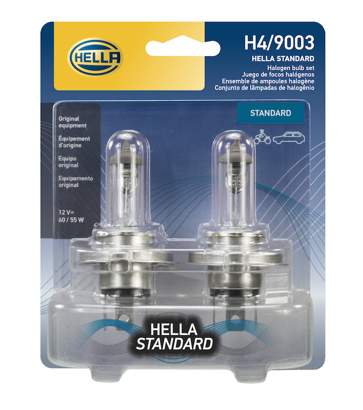 Hella Bulb H4 12V 60/55W P43T T4625 (2) H4TB H4TB Photo - in package