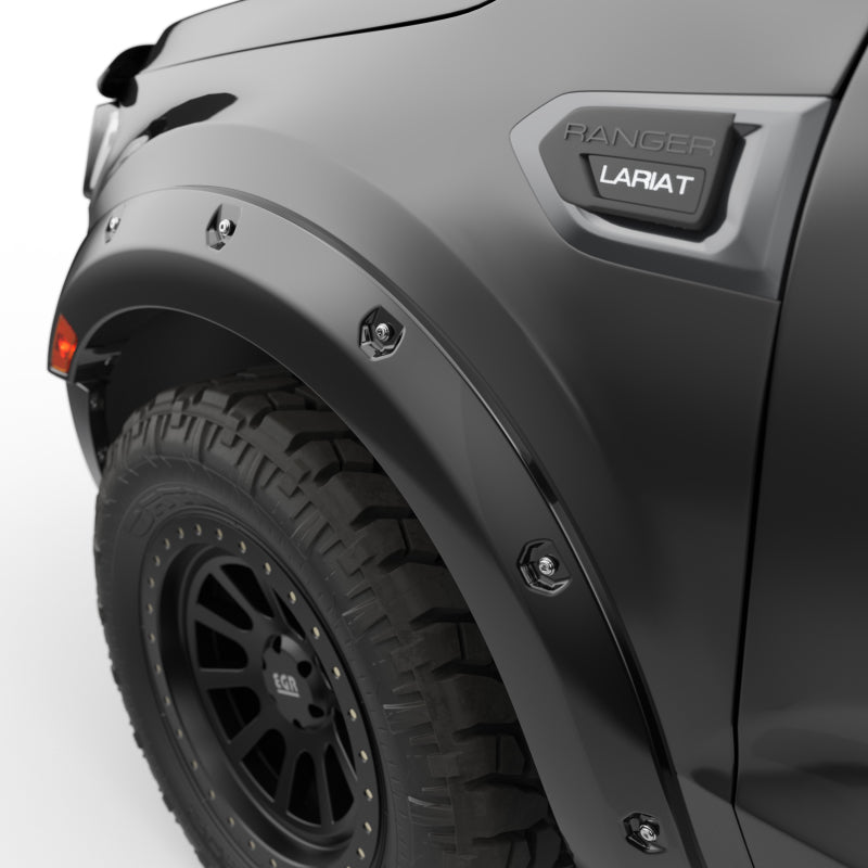 EGR 19-22 Ford Ranger Painted To Code Shadow Traditional Bolt-On Look Fender Flares Black Set Of 4 793554-G1 793554-G1 Photo - Close Up