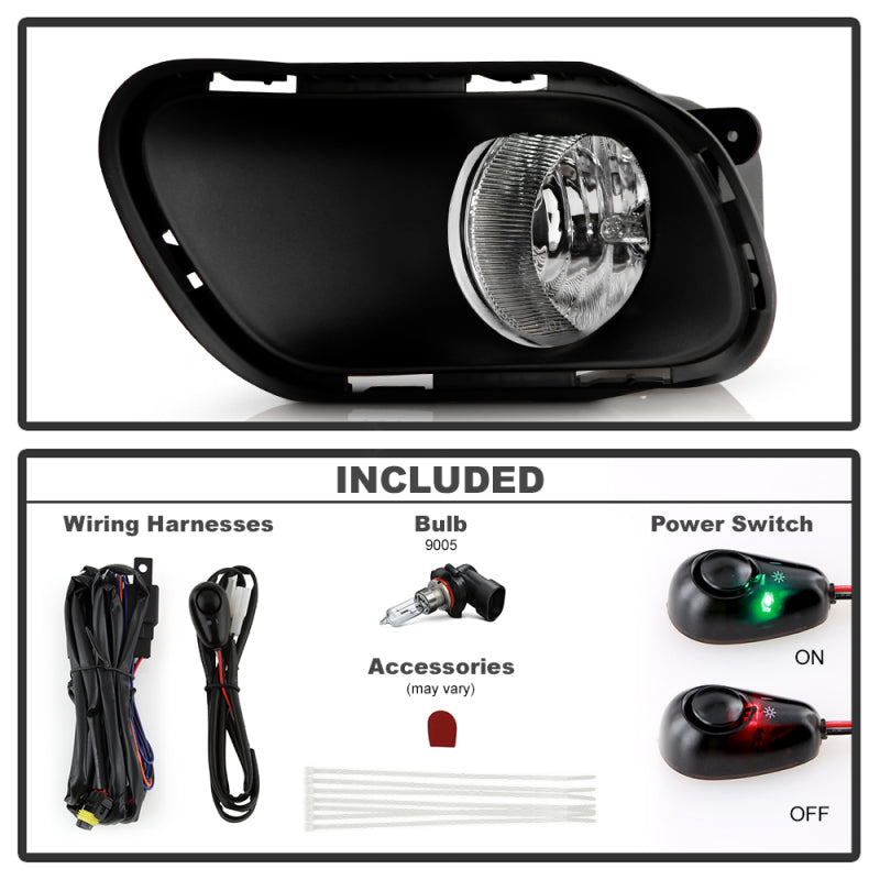 Spyder 14-18 Jeep Cherokee OEM Style Fog Light w/Switch - Clear (FL-JCH14-C) 9043345 9043345 User 1