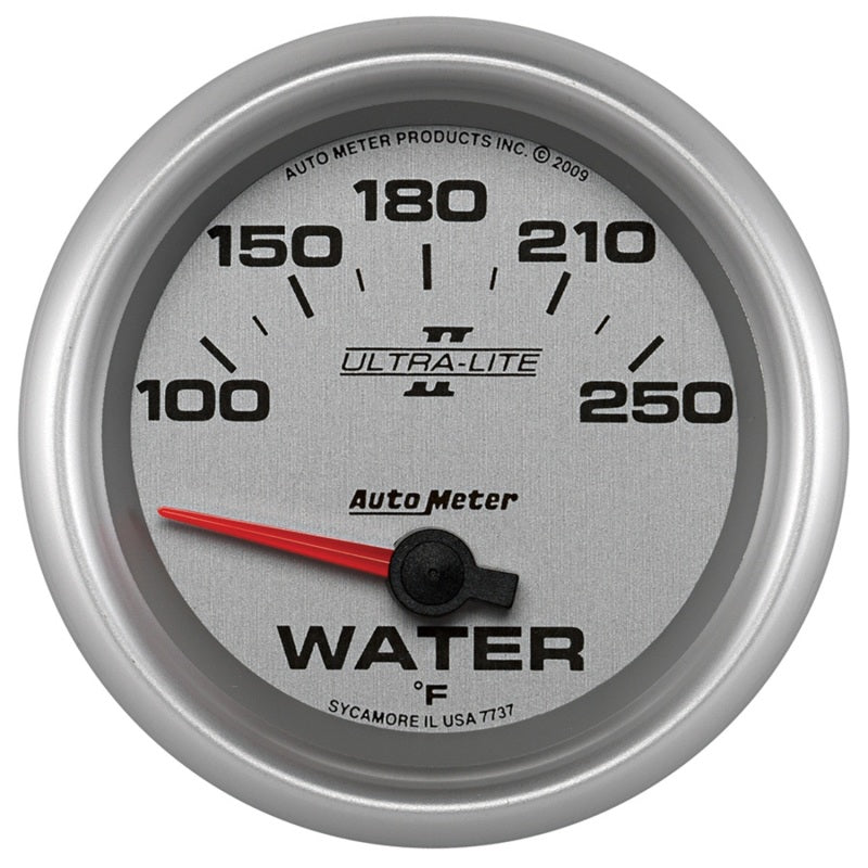Autometer Gauge, Water Temp, 2 5/8", 100-250 Deg. F, Electric, Ultra-Lite II 7737 Photo - Primary