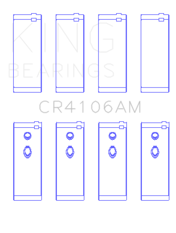 King Engine Bearings King Daewoo/GM/Isuzu/Opel/Vauxhall (Size 1.0) Rod Bearing Set CR4106AM1.0 CR4106AM1.0 Photo - Primary
