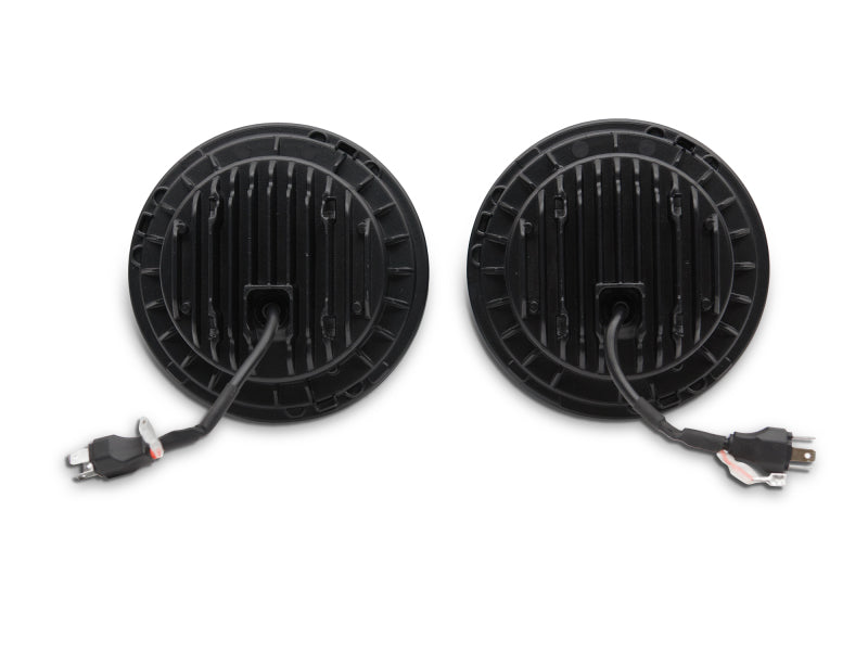 Raxiom 97-18 Jeep Wrangler TJ/JK Axial Spider LED Headlight w/ Amber DRL- Chrome Hsng (Clear Lens) J108047 J108047 Photo - Close Up