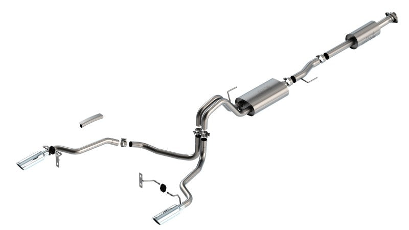 Borla F-150 2021 3.3L CC SB EC STB XL/XLT/Lariat/KR/Plnm/LTD 3/2.25 SRE Cat-Back S-Type Chrome Tips 140878 140878 User 1