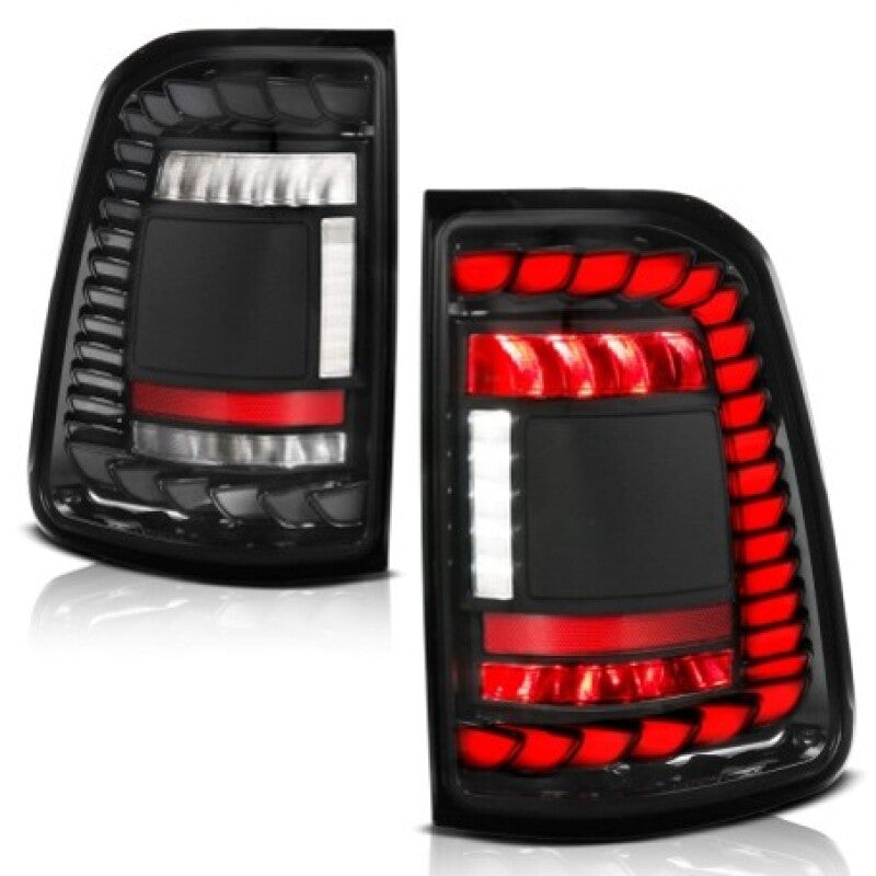 ANZO 19-24 RAM 1500 (Factory Halogen Models) Full LED Tail Lights SeqSig Black - Pair 311480A 311480A User 1