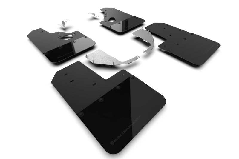 Rally Armor 21-22 Ford Bronco (Steel Bmpr + RR - NO Rptr/Sprt) Blk Mud Flap w/Met. Blk Logo MF85-RR-ST-MBK MF85-RR-ST-MBK Photo - Primary