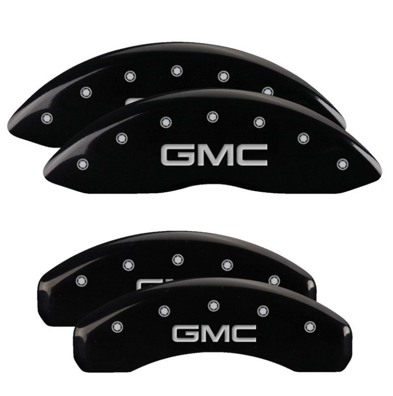 MGP 21-22 GMC Yukon/XL Set of 4 Caliper Covers Engraved Front & Rear GMC Black w/ Silver Characters 34221SGMCBK 34221SGMCBK User 1