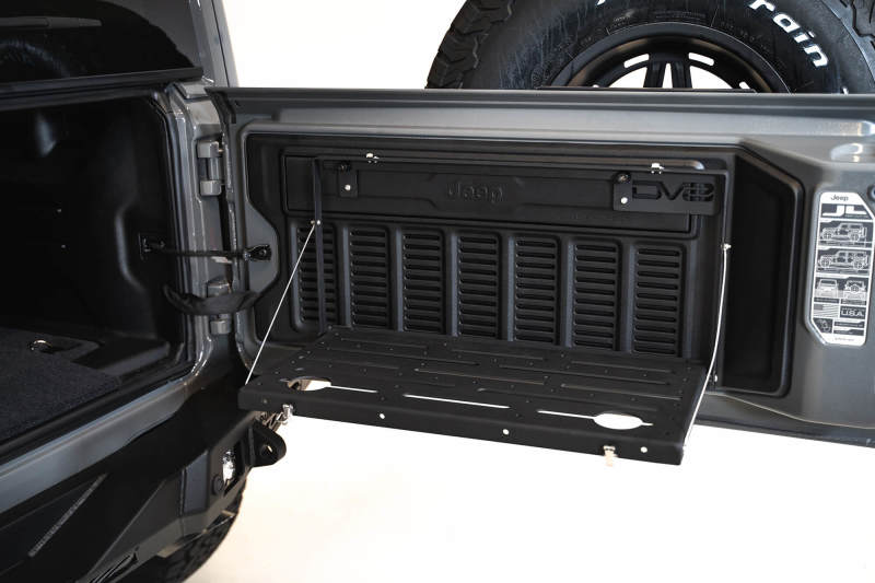 DV8 Jeep JL Tailgate Mounted Table (Trail Table) - Black TTJL-01 TTJL-01 Photo - Mounted