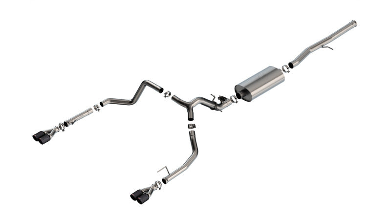Borla 2024 Chevy Silverado 1500 6.2L V8 Touring Catback Exhaust w/ Simulator - CF Black Anodized 140991CFBA 140991CFBA Photo - Primary