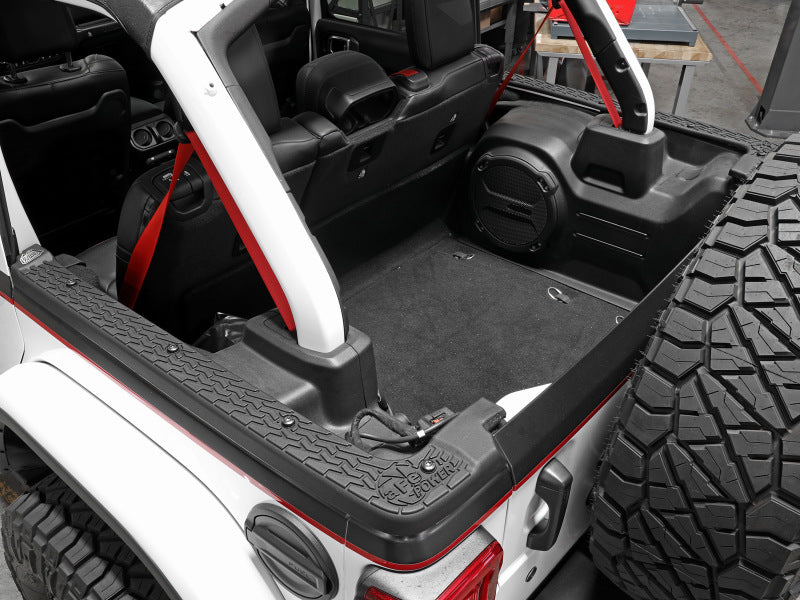 aFe 18-22 Jeep Wrangler JL (4-Door Models w/ 3-Piece Hard-Top Only) Terra Guard Tub Rail Covers 79-25001 79-25001 Photo - Mounted