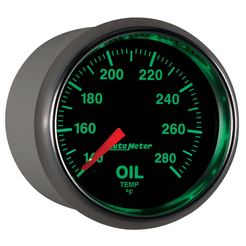 Autometer GS Series 2-1/16in Oil Temperature Gauge 140-280 Degrees Electric Full Sweep 3856 3856 User 6
