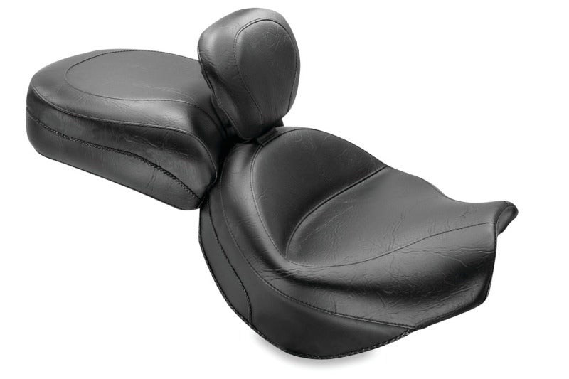 Mustang Motorcycle Mustang 04-10 Kawasaki Vulcan 2000 Classic,LT Standard Touring 2PC Seat w/Driver Backrest - Black 79371 79371 Photo - Primary