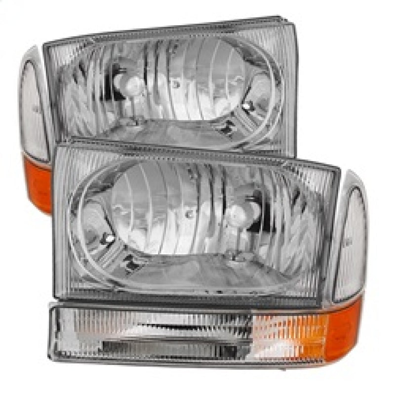 SPYDER Xtune Ford F250/350/450 Superduty 99-04 Crystal Headlights w/ Bumper Lights HD-JH-FF25099-AM-C 9025419 9025419 Photo - Primary