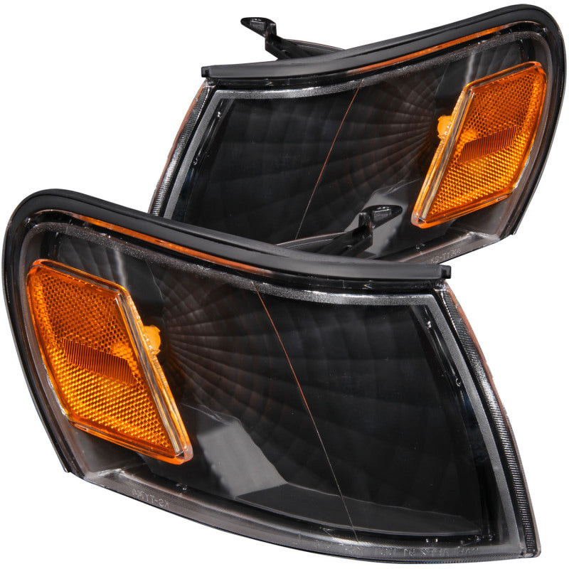 Anzo Corner Lights 1993-1997 Toyota Corolla Euro Corner Lights Black w/ Amb 521036 Photo - Primary