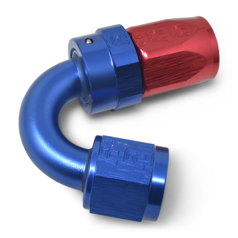 Russell Performance -12 AN Red/Blue 150 Degree Full Flow Swivel Hose End (With 1-1/8in Radius) 613480 613480 Photo - out of package