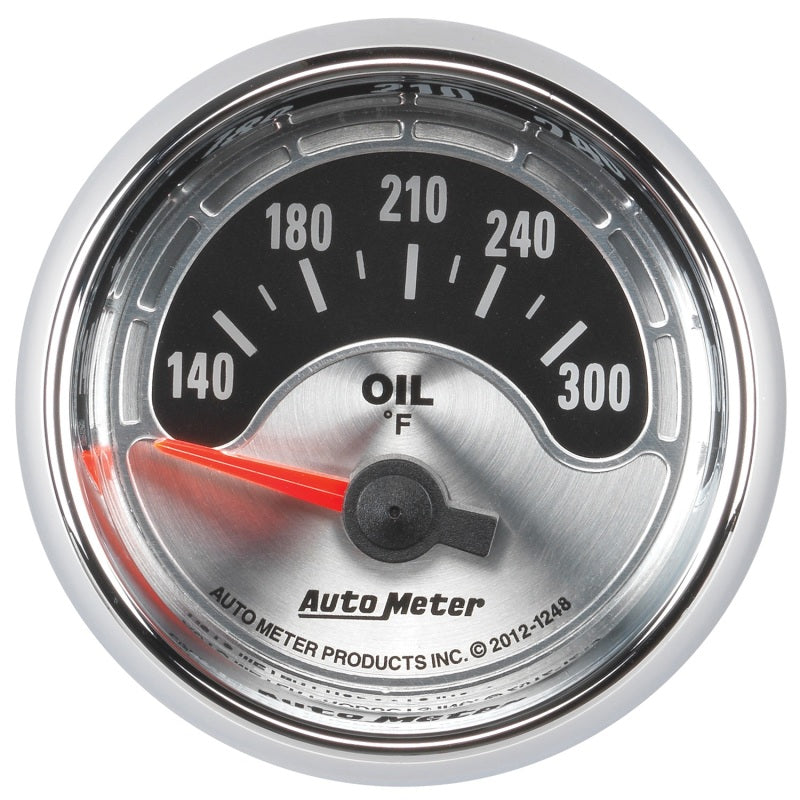Autometer Gauge OilT 2" 300 deg. F Elec AmerMuscle 1248 Photo - Primary