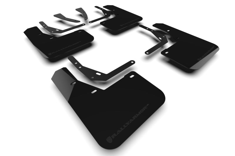 Rally Armor 2024 Hyundai Kona EV Black UR Mud Flap - Metallic Black Logo MF113-UR-BLK-MBK MF113-UR-BLK-MBK Photo - Primary