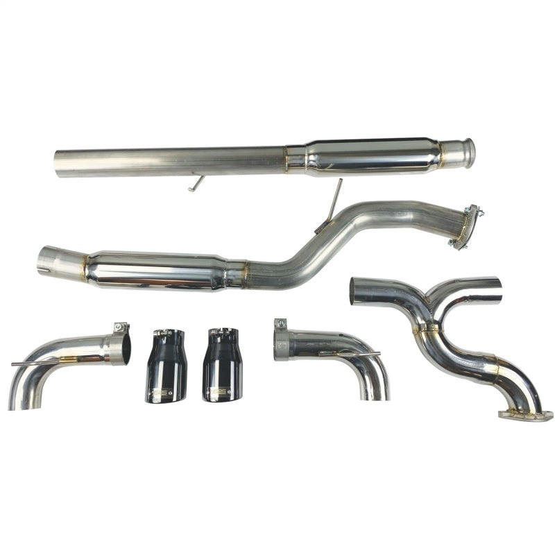Injen 16-18 Ford Focus RS 3in Cat-Back Stainless Steel Exhaust w/ 4in Black Chrome Tips SES9004 SES9004 Photo - Unmounted
