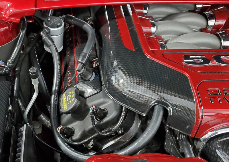 J&L Oil Separator 3.0 Passenger Side 2011-14 Mustang GT/12-13 Boss 302 Remote Mount - Clear Anodized 3041P-C 3041P-C Photo - Mounted