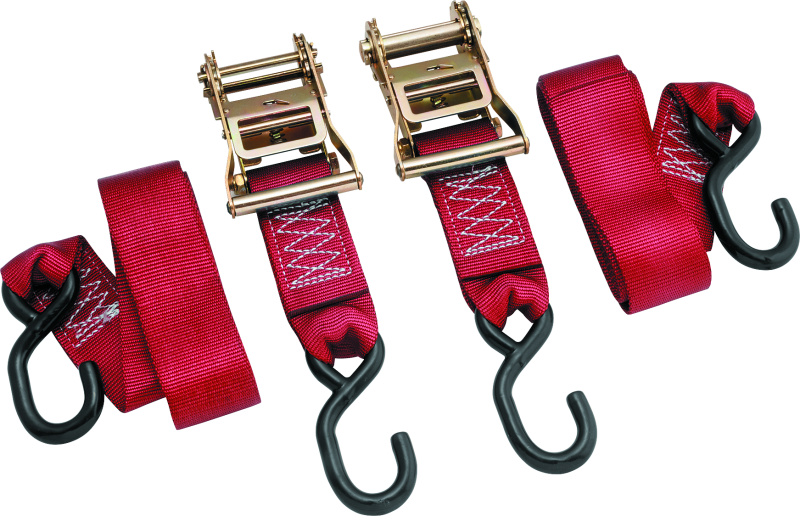 BikeMaster 2x84in Ratchet Tiedown Pair - Red 100577 100577 Photo - Primary