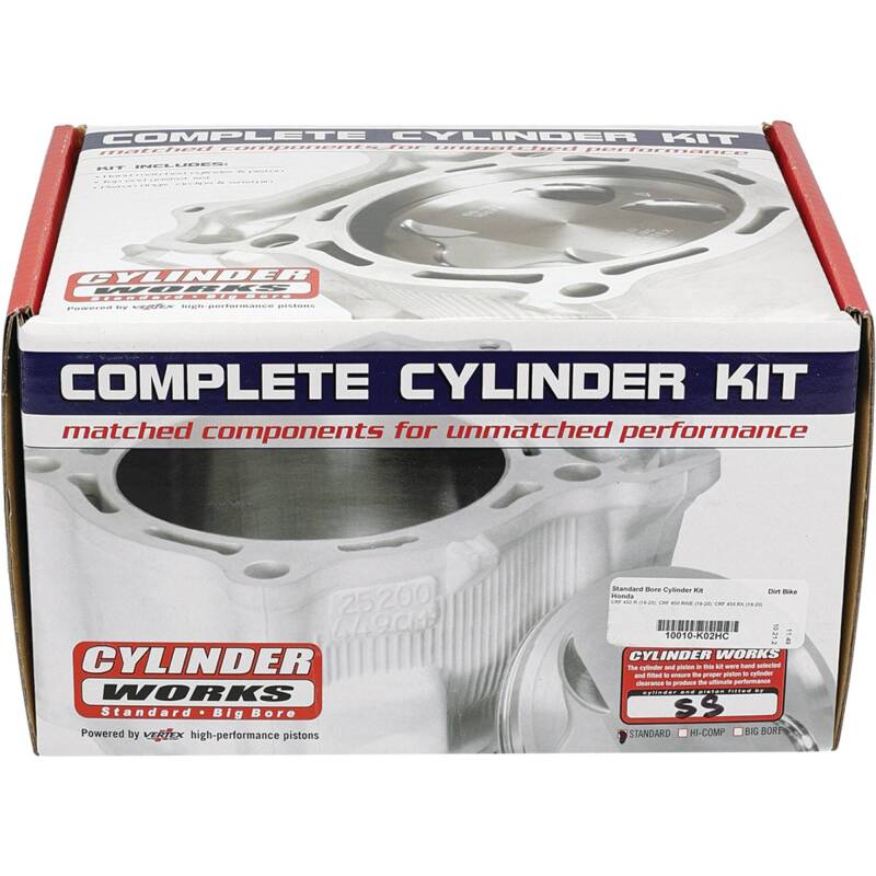 Cylinder Works 19-20 Honda CRF 450 R 450cc Standard Bore High Compression Cylinder Kit 14.4:1 Comp. 10010-K02HC 10010-K02HC Photo - Primary