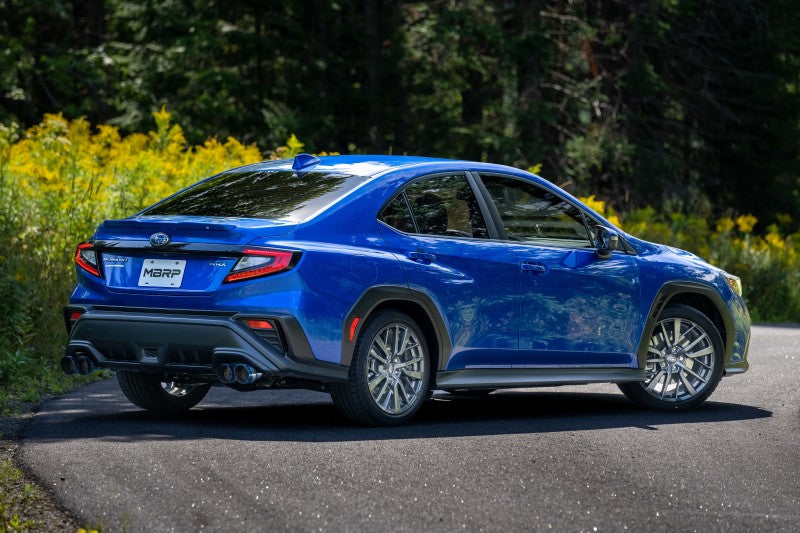 MBRP 2022 Subaru WRX 2.5in Dual Split Rear Exit w/ Quad CF Tips - T304 S48103CF S48103CF Photo - lifestyle view