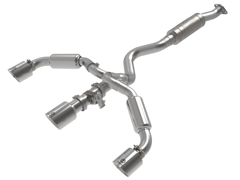 aFe 23-24 Toyota GR Corolla L3 1.6L (t) Gemini XV 3in to 2-1/2in Cat Back Exhaust w/ Polished Tips 49-36070-P 49-36070-P Photo - Primary