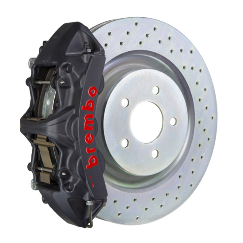 Brembo 10-15 Camaro V6 Front GTS BBK 6 Piston Cast 355x32 1pc Rotor Drilled-Black HA 1N4.8001AS 1N4.8001AS Photo - Primary
