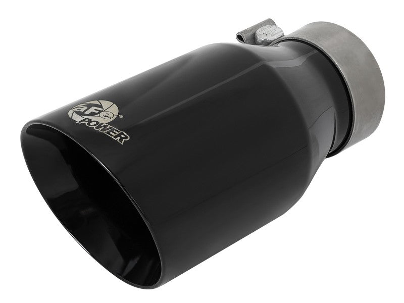 aFe MACH Force-Xp Univ 304 SS Double-Wall Clamp-On Exhaust Tip - Black - 3in Inlet - 4.5in Outlet 49T30454-B092 49T30454-B092 Photo - Primary