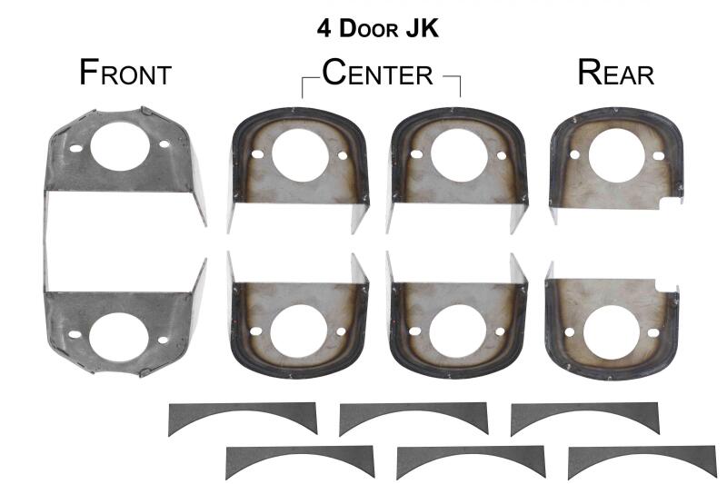 RustBuster Rust Buster 2007-2018 Jeep Wrangler 4-Door Frame Body Mounts RB5057 RB5057 Photo - Primary