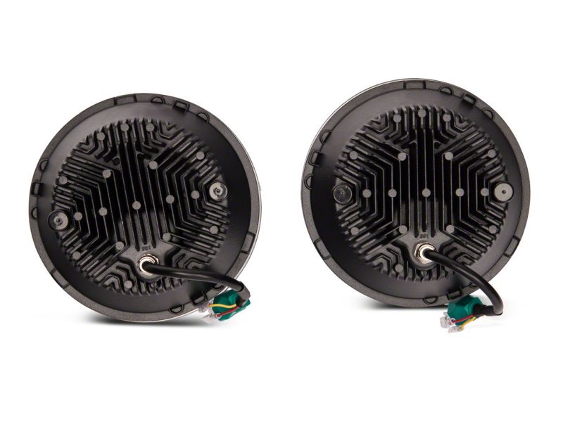 Raxiom 07-18 Jeep Wrangler JK Axial 7-In LED Headlights w/ DRL Turn Signals- Blk Housing (Clear) J173078 J173078 Photo - Close Up