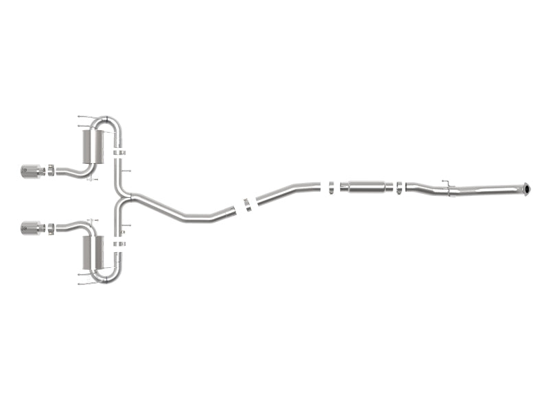 aFe Takeda 3in 304 SS Cat-Back Exhaust System w/Polished Tips 17-21 Honda Civic Sport L4-1.5L (t) 49-36624-P 49-36624-P Photo - Unmounted