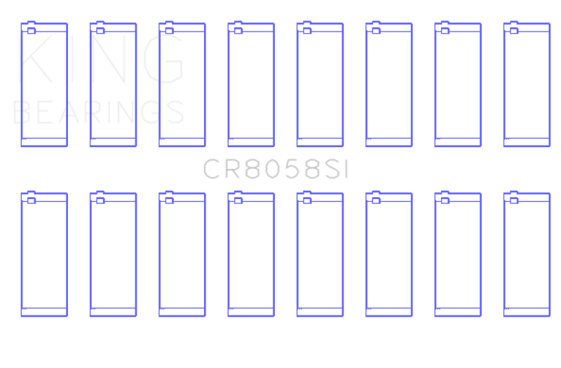 King Engine Bearings King Ford 6.2L V8 (Size +.50) Connecting Rod Bearing Set (Set of 8) CR8058SI0.5 CR8058SI0.5 Photo - Primary
