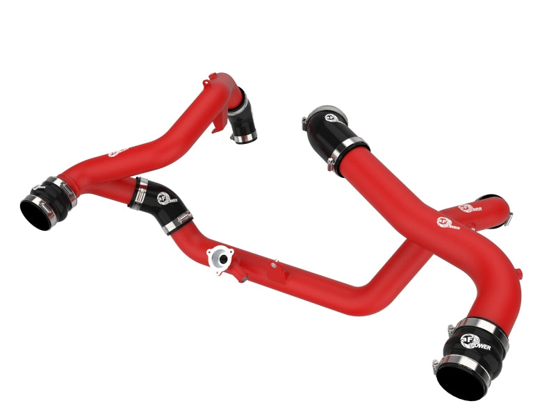 aFe 20-23 Ford Explorer ST V6 3.0L (tt) BladeRunner Aluminum Hot and Cold Charge Pipe Kit - Red 46-20654-R 46-20654-R Photo - Primary
