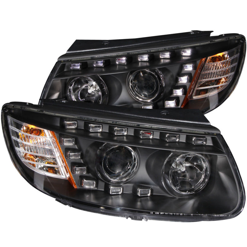 Anzo 2007-2007 Hyundai Santa Fe Projector Headlights w/ LED Black 111237 Photo - Primary