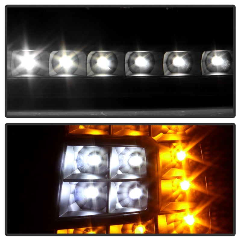 SPYDER Xtune Ford F150 97-03 Crystal Headlights w/ Clear LED Corners Black HD-ON-FF15097-LED-SET-BK 5014184 5014184 Photo - Unmounted