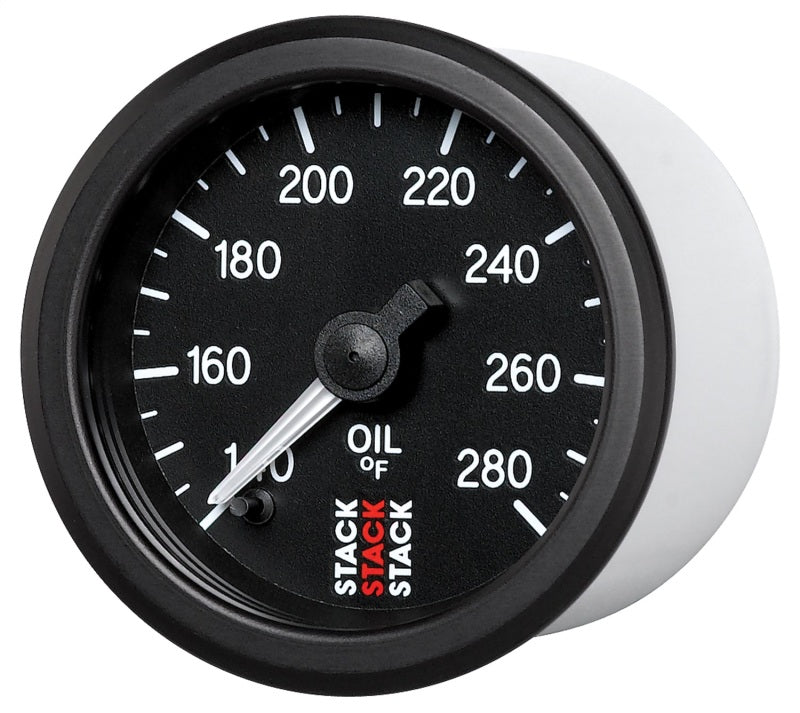 Autometer Stack 52mm 140-280 Deg F 1/8in NPTF Male Pro Stepper Motor Oil Temp Gauge - Black ST3310 ST3310 User 2