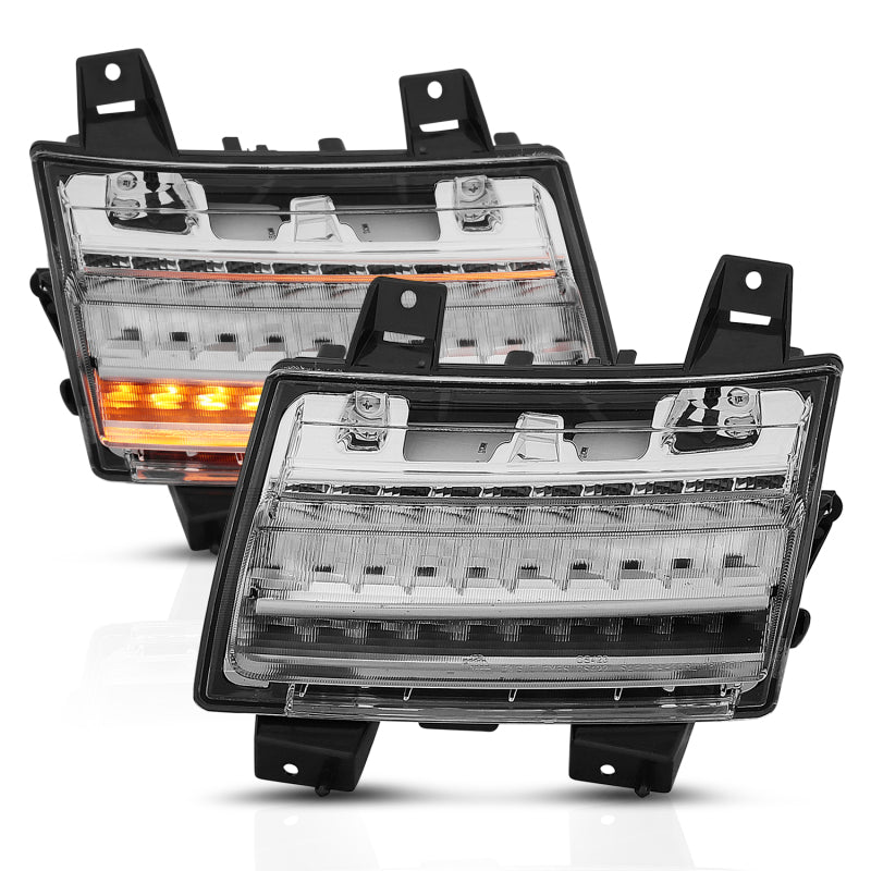 ANZO 18-19 Jeep Wrangler JL LED Chrome Clear w/ Sequential Signal 511082 511082 Photo - Primary
