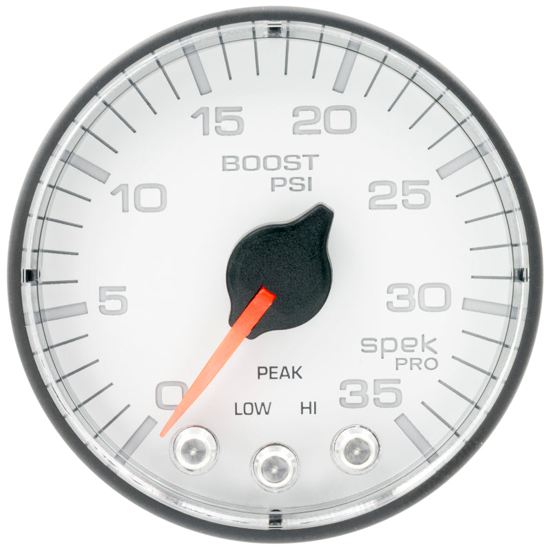 Autometer Gauge, Boost, 2 1/16", 35Psi, Stepper Motor W/Peak & Warn, White/Black P303128 User 1